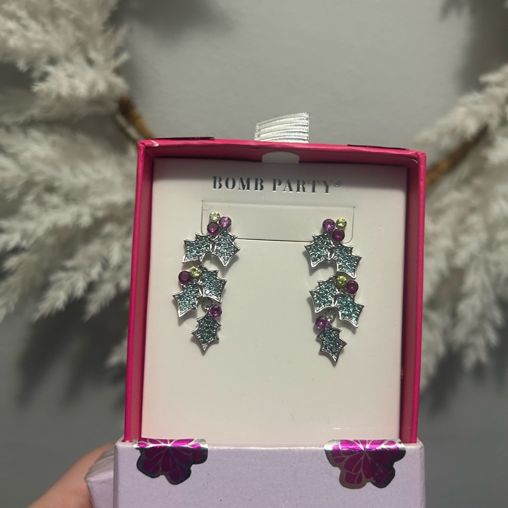 Ring Bomb Party Mistletoe “Statements” Earrings